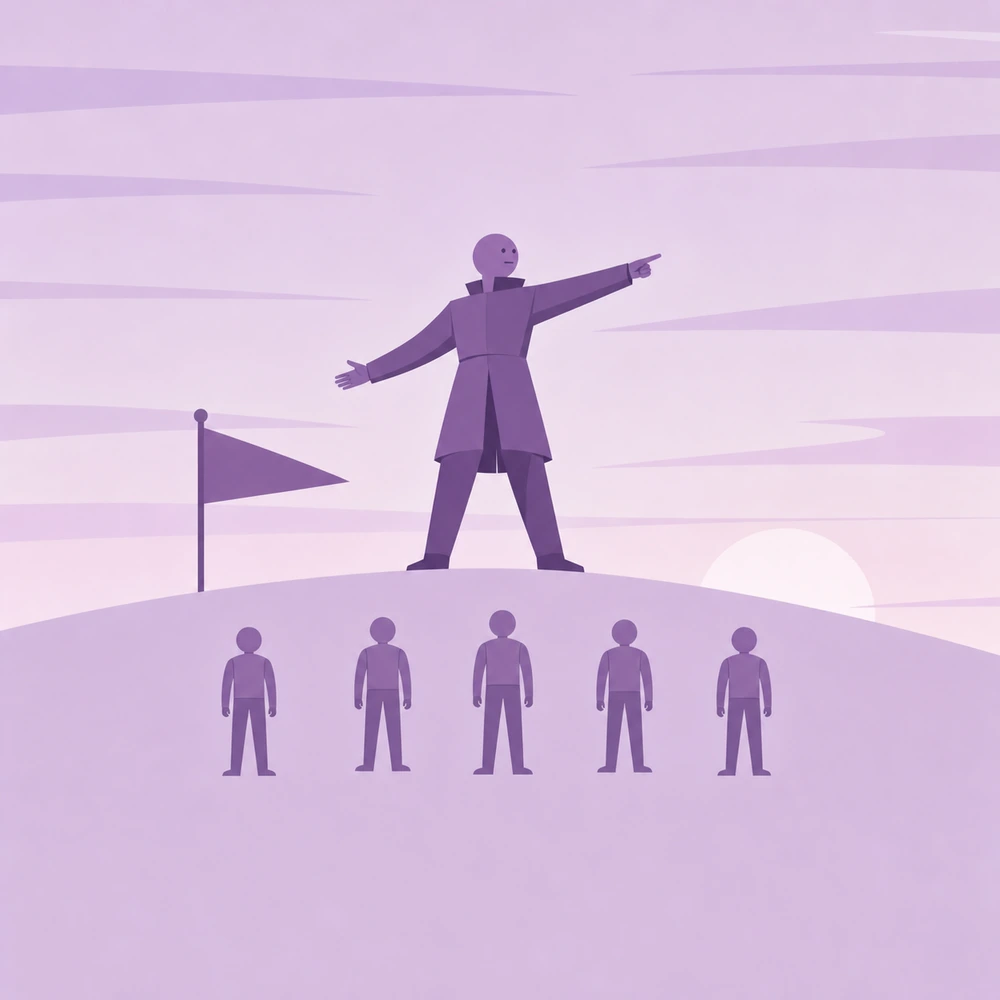物語のなかのENTJ（豪腕の総大将）を表したイラスト