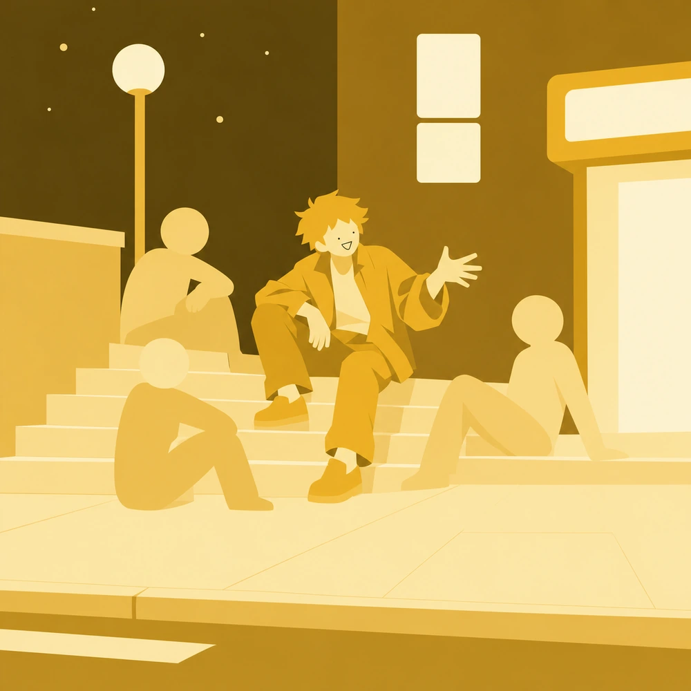 物語のなかのESFP（愛される不良）を表したイラスト