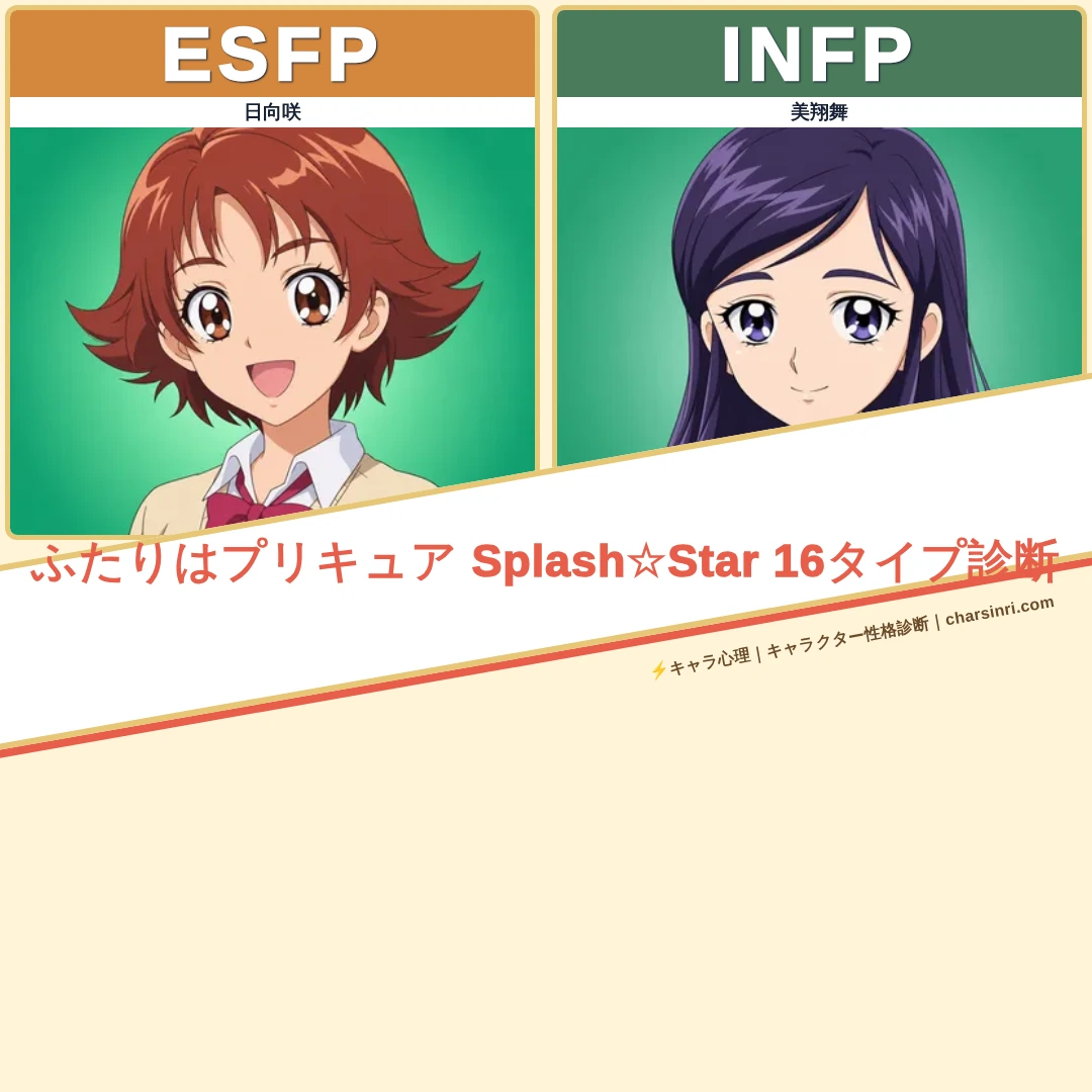 ふたりはプリキュア Splash☆Star｜ESFPとINFPのMBTI考察のアイキャッチ画像