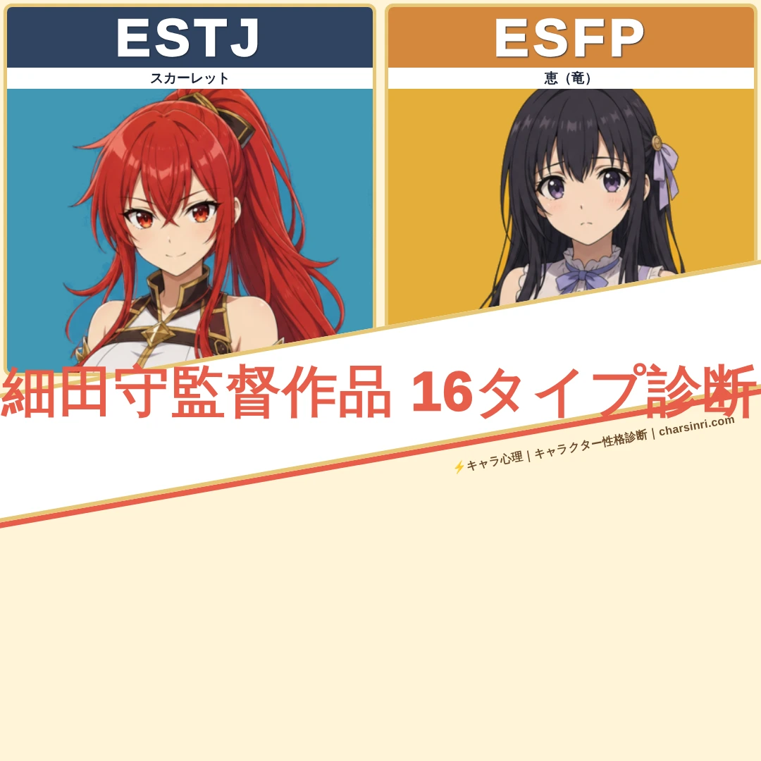細田守監督作品のキャラクターMBTI一覧｜家族・成長・仮想世界を心理分析のアイキャッチ画像