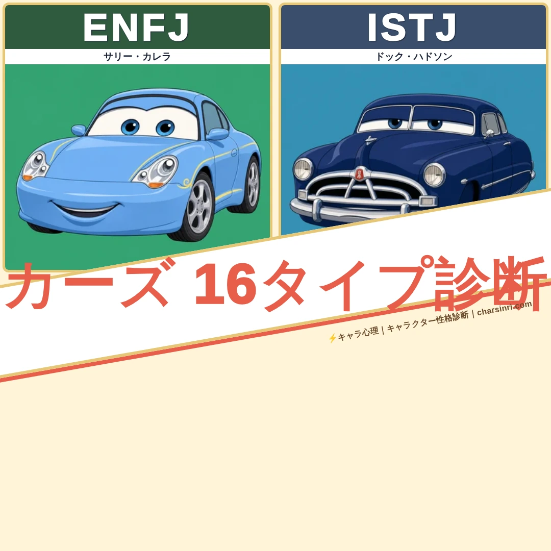 カーズ｜ラジエーター・スプリングスの仲間たちのMBTI考察のアイキャッチ画像