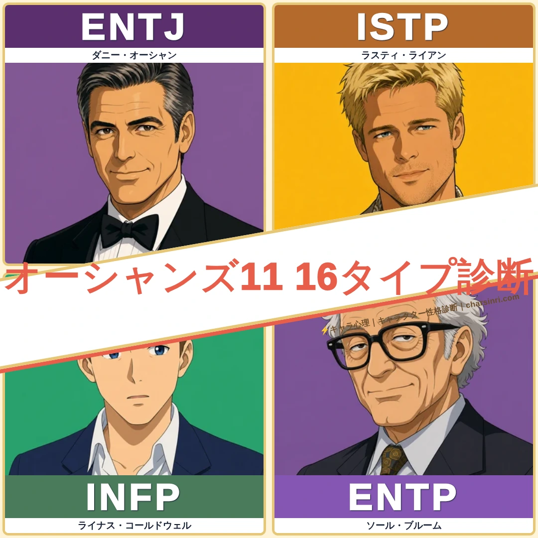オーシャンズ11｜MBTI一覧のアイキャッチ画像