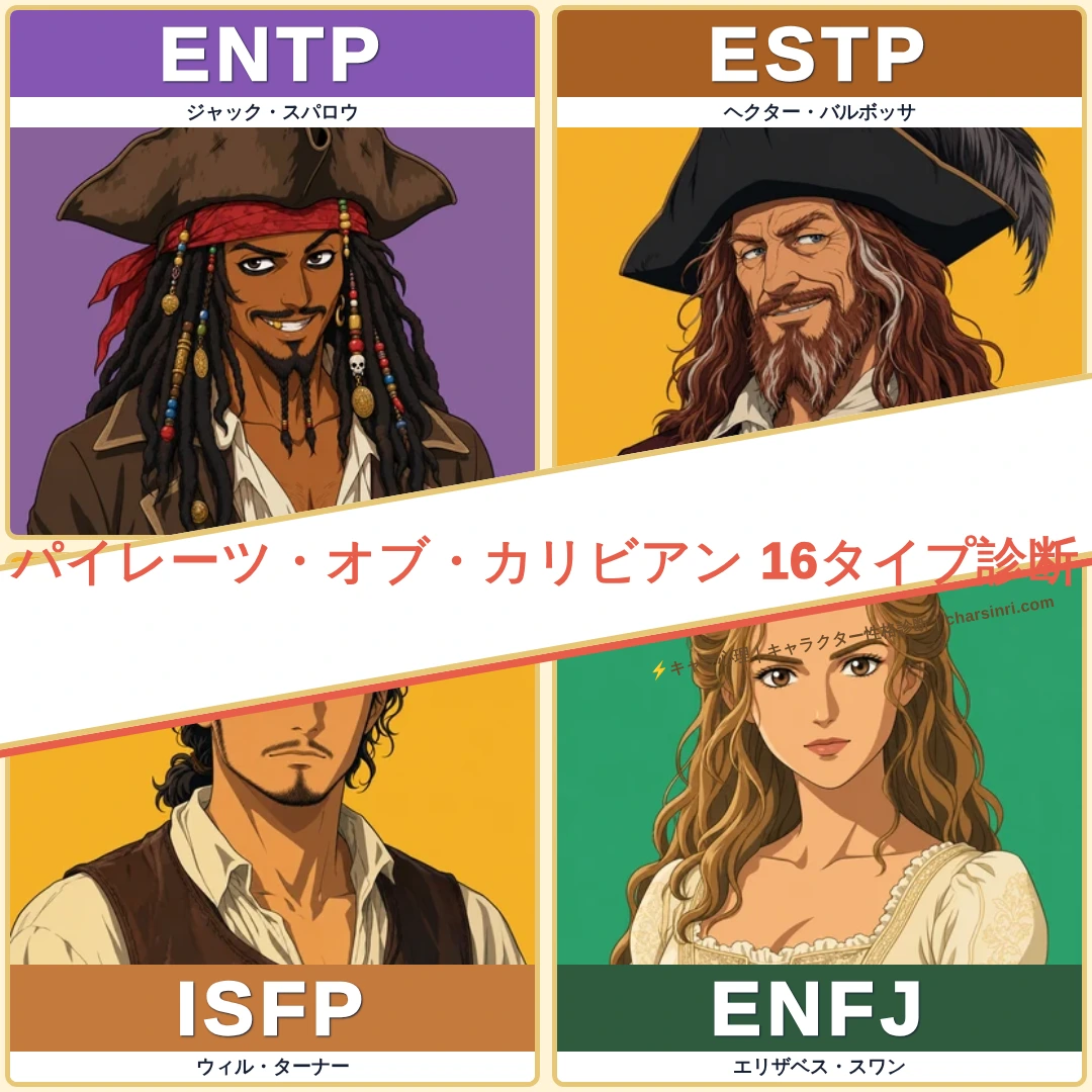 パイレーツ・オブ・カリビアン｜MBTI一覧のアイキャッチ画像